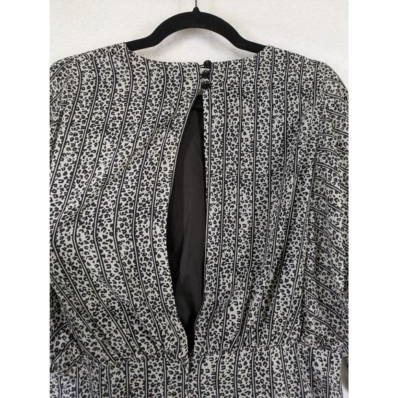LILI SIDONIO Dress‎ Women Medium Striped Animal Print Lined Boho 3/4 Sleeve - Picture 10 of 15